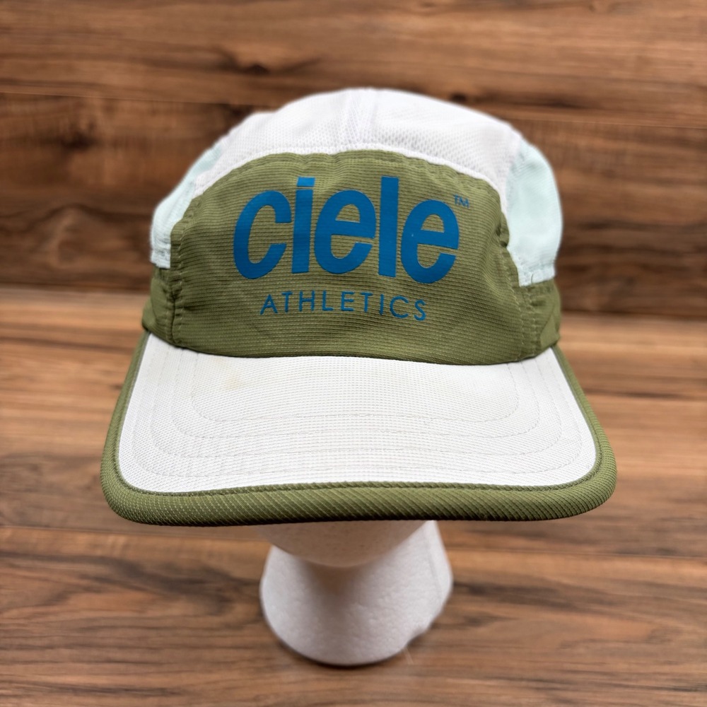Ciele Athletics GoCap SC 58CM Cool Wick Running Training Hat Olive Green White